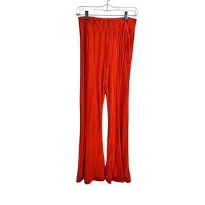 Free People Movement Pant Women S Orange Crinkle Pullon Flair Boho Athleisure